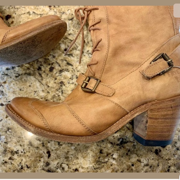 Frye Sandra Steampunk Leather Buckle Boots - Picture 8 of 8